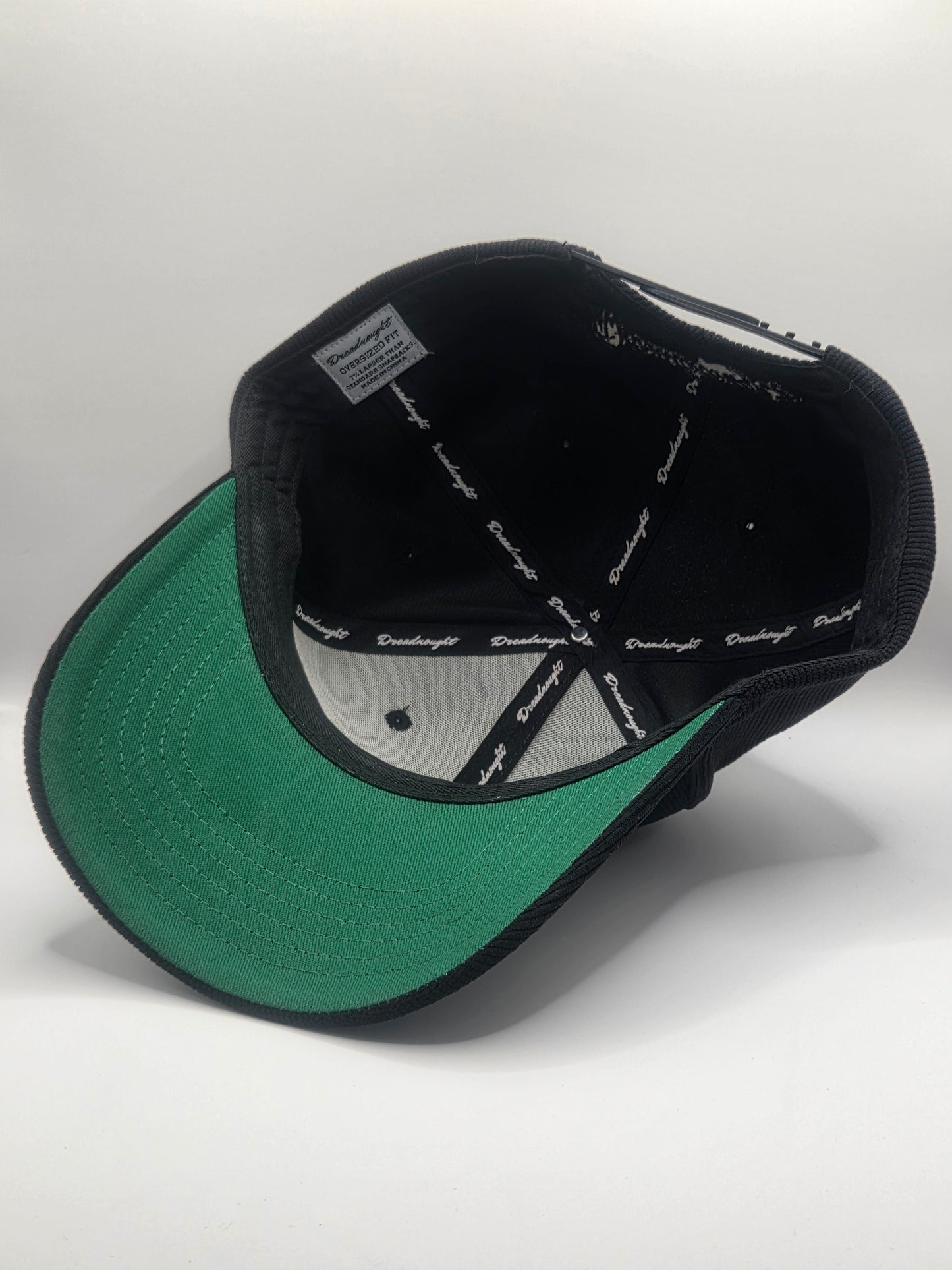 Dreadnought 6-Panel Snapback Mid Profile – Washed Out Black Corduroy