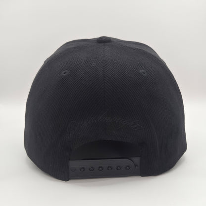 Dreadnought 6-Panel Snapback Mid Profile – Washed Out Black Corduroy